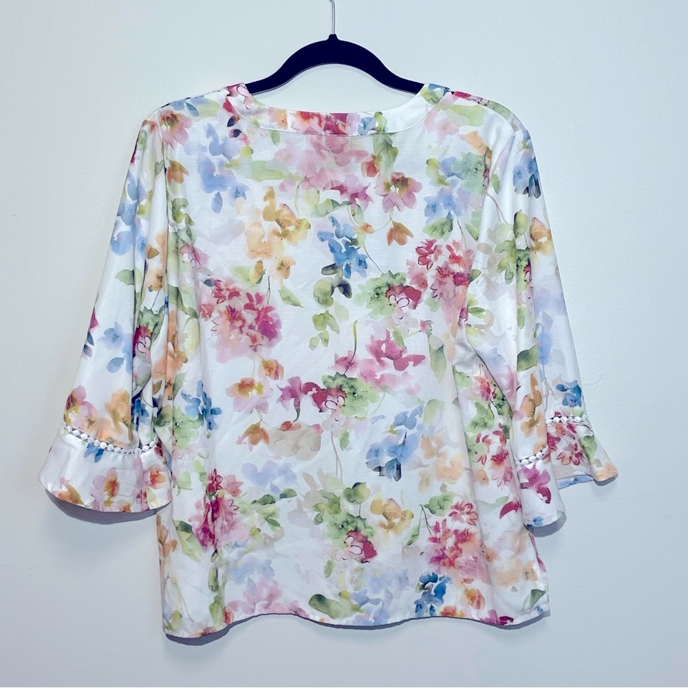 Alfred Dunner Watercolor Floral Top - Picture 2 of 5
